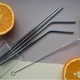 Набір металевих трубочок для холодних та гарячих напоїв Drink Straws 4 шт + щітка для чищення - зображення 4