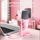 Микрофон Onikuma M630 (для геймеров, стримеров, RGB-подсветка, USB/Type-C, 1.6 метра, сенсорное управление) - Розовый - изображение 7