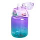 Бутылка для воды спортивная Yiwu Water bottle 700 мл бутылочка для спорта и школы с трубочкой Фиолетовый - изображение 3