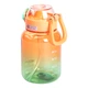 Пляшка для води спортивна Yiwu Water bottle 700 мл пляшечка для спорту і школи з трубочкою Помаранчевий - зображення 4
