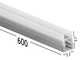 Светильник LEDUA светодиодный для стеклянных полок N4-4-600 600мм 12V 6W 600lm COB 4500K нейтрально белый свет, белый провод 2м - изображение 5