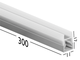 Светильник LEDUA светодиодный для стеклянных полок N4-4-300 300мм 12V 3W 300lm COB 4500K нейтрально белый свет, белый провод 2м - изображение 5