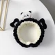 Комплект аксессуаров для умывания: повязка и напульсники - нарукавники Panda мягкий обруч для фиксации волос / женский ободок для макияжа / косметических процедур с ушками, черный (105219264) - изображение 2