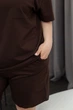 Женский спортивный костюм двойка Aksan 25.2653 52(3xl) коричневий - изображение 3