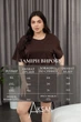Женский спортивный костюм двойка Aksan 25.2653 52(3xl) коричневий - изображение 4