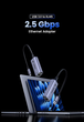 Мережевий адаптер UGREEN CM648 USB-C Ethernet Adapter RJ45 2.5G (2000156) - зображення 2