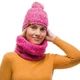 Шарф-труба Buff Knitted & Fleece Neckwarmer Grete, Pink - изображение 3