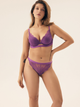 Majtki brazyliany damskie koronkowe Bloovii Ocrissa 42246-45X S Fioletowe (5903972543665) - obraz 7
