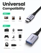 Переходник Ugreen US378 USB-C to USB 3.0 OTG Alu Case with Braid 10 см Black (UGR-70889) - изображение 2