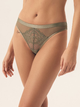 Majtki brazyliany damskie koronkowe Esotiq Lynn 42333-87X L Khaki (5903972387641) - obraz 1