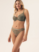 Majtki brazyliany damskie koronkowe Esotiq Lynn 42333-87X L Khaki (5903972387641) - obraz 4