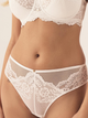 Majtki brazyliany damskie koronkowe Esotiq Sweetheart 42357-00X 2XL Białe (5903972394342) - obraz 1