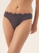 Majtki brazyliany damskie koronkowe Esotiq Sapphire 42371-90X S Szare (5903972397121) - obraz 1