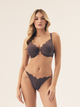 Majtki brazyliany damskie koronkowe Esotiq Sapphire 42373-90X S Szare (5903972397381) - obraz 4