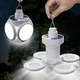 Акумуляторний світлодіодний LED ліхтар на сонячній батареї BL-2029 Кемпінгова підвісна лампа на акумуляторі із зарядкою від usb та гачком - зображення 2