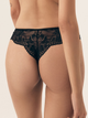Majtki tanga damskie koronkowe Esotiq Blueberry 42556-99X L Czarne (5903972524541) - obraz 2