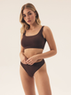 Majtki tanga damskie prążkowane Bloovii Larleen 42501-89X L Brązowe (5903972541968) - obraz 7