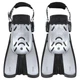 Ласты тренировочные короткие с открытой пяткой Seals Swim F16 размер S (34-38) Black-Grey - изображение 2