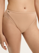 Majtki figi damskie z wysokim stanem Esotiq Blissy 42889-80X L Beżowe (5903972557334) - obraz 1