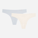 Zestaw damskich majtek typu tanga 2 szt Esotiq Pearls 42948-K002 L Kremowy/Błękitny (5903972566480) - obraz 1