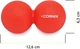 Массажный мяч Cornix XR-0112 Lacrosse DuoBall 6.3 х 12.6 см Красный - изображение 2