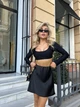 Жіноча атласна міні спідниця Uaclothes S Чорний (like32861-130771351) - изображение 1