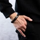 Мужской кожаный браслет на руку с магнитной застежкой "Rogue" - изображение 7