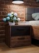 Тумба прикроватная Frisco Bellevue 498х447х415 мм 2 ш Дуб болотный/Дуб черный (23300-BLQK014) - изображение 5