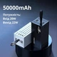 Портативний зовнішній акумулятор, потужний павербанк 50000мАч, Powerbank зі швидкою зарядкою та кабелями Red - зображення 2
