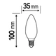Лампа LED филаментная 5.5W 220V 806lm 4000K E14 35x100mm свеча [4099854116339] OSRAM Star Classic B60 Filament - изображение 4