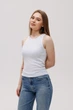 Базовый женский топ в рубчик Наталюкс 2XL белый (3321383200061) - изображение 3