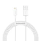 Кабель Baseus Superior Series Fast Charging Data Cable USB to Lightning 2.4A 1.5m White (CALYS-B02) - изображение 1