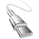 Кабель Baseus Cafule Series Metal Data Cable Type-C to Type-C 100W 1m White (CATJK-C02) - изображение 2