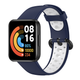 Ремешок для часов Redmi Watch 2 Lite / Xiaomi Mi Watch 2 силиконовый перфорированный Синий Белый - изображение 6