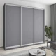 Шкаф-купе трехдверный MebelStar Комбо AL 3ДСП 260x45x240 см Антрацит (MBS-2042) - изображение 1