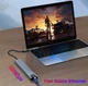 USB Type-C перехідник Хаб концентратор 10 в 1 USB 2.0 3.0 Кардрідер SD TF HDMI 4k/30Hz PD 100W Інтернет RJ45 100Mb/s - зображення 4
