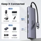 USB-хаб UGREEN CM511 USB-C to 2xUSB 3.2 + 2xUSB-C 3.2 + HDMI 4K@60Hz + USB-C PD Power Port Gray (35999) - изображение 3