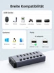 USB-хаб UGREEN CM481 USB to 7xUSB 3.0 with 12V 2A Power Supply Gray (90307) - изображение 5