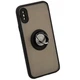 Чехол Fiji Colorframe для Apple iPhone X матовый бампер с кольцом подставкой Black - изображение 1