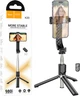 Монопод для селфі з триногою Hoco K20 (Bluetooth пульт) 980 mm Black (40313) - зображення 1