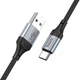 Кабель HOCO X102 USB to Type-C для швидкого заряджання та передачі даних, 3 A, довжина 1 м, Black - зображення 2