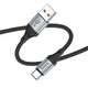 Кабель HOCO X102 USB to Type-C для швидкого заряджання та передачі даних, 3 A, довжина 1 м, Black - зображення 3