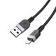 Кабель для зарядки iPhone Hoco X109 Lightning, 1 м, силіконовий, чорний - зображення 2