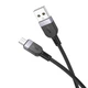 Кабель HOCO X109 Energy USB-A – Micro-USB, 1 м, чорний, силіконовий, до 2.4A, для зарядки та передачі даних - зображення 1