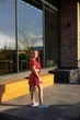 Детский костюм для девочки подростка на лето, топ и юбка-шорты из хлопка IRmAS 1259 рост размер 146 красный - изображение 7