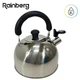 Чайник Rainberg RB-626 gray нержавіюча сталь зі свистком 3.0L - зображення 1