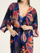 Szlafrok plażowy damski Esotiq Papaya 43148-59X L/XL Granatowy - obraz 8