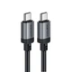 Кабель ACEFAST C20-03 USB-C до USB-C алюмінієвий alloy charging data cable Black (6974316283775) - зображення 3