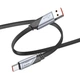 Кабель HOCO U119 USB для Type-C 5A, 1.2m, нілон, алюмінієві connectors, Black (6942007605007) - зображення 2
