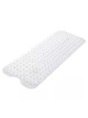 Килимок для ванної кімнати та душу атиковзкий, масажний для тіла силіконовий із присосками, білий 40х100 см YFL3002_white - зображення 3